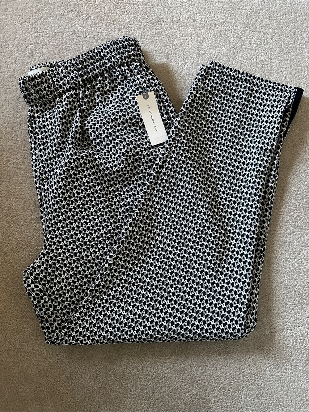 Anthropologie Patterned Elastic-Waist Pants!
